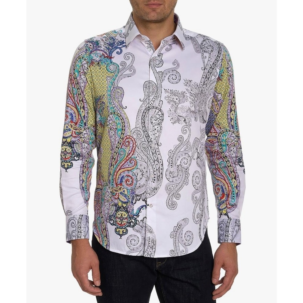 Robert Graham LIMITED EDITION Marky Mark Paisley Button Down Shirt Multi XL